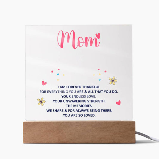 Personalized Acrylic Keepsake Bundle – "Forever Thankful for Mom"